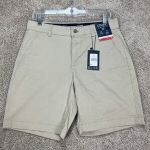 Chaps‎ Mens Shorts 30 Stretch Waist Twill Hampton Seacoast Wash Casual Khaki NEW
